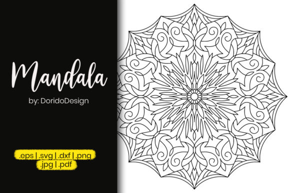 Adult Mandala Design for Coloring Page Graphics and Coloring Pages Amp