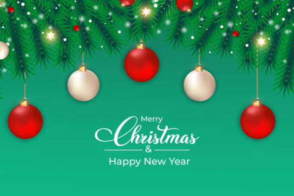 Christmas Social Media Banner with Leaf: A Graphic Template for Seasonal Design