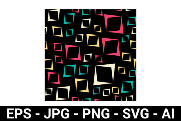 Colorful Square Seamless Pattern for Graphics and Patterns