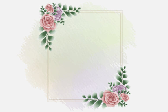 Decorative Watercolor Floral Frame