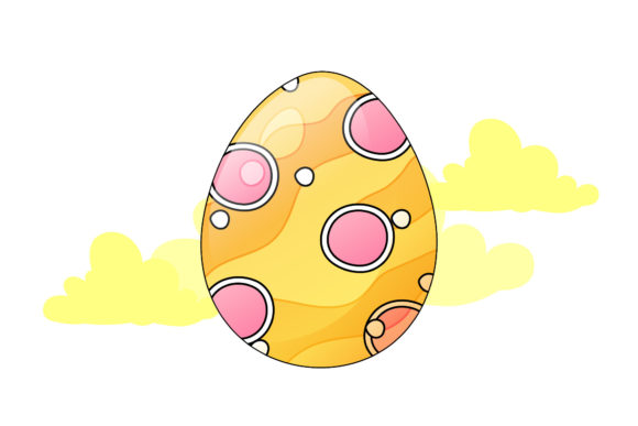 Egg with Decorative Design: Graphics and Icons for Creative Brands