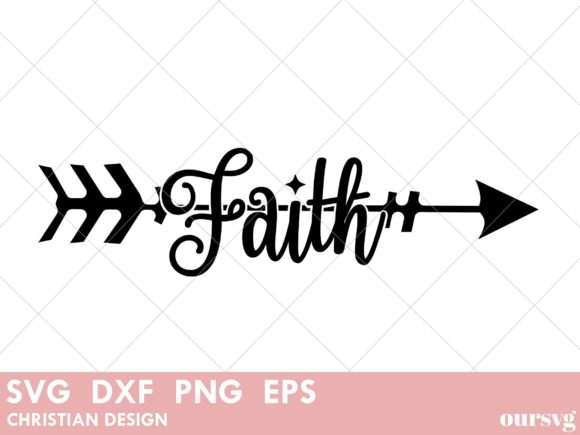 Faith Arrow Graphic for Crafts and Design