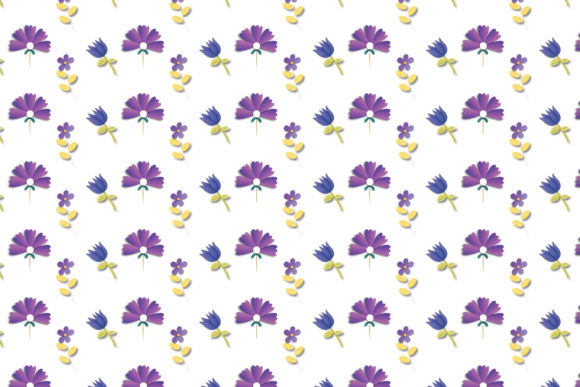 Floral Purple Decorative Art Pattern Graphics Freebies