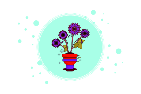 Flower Decorative Circle Bubble Graphics Freebies