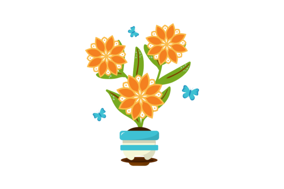 Flower Pot Decorative: Graphics and Icons for Editorial Use