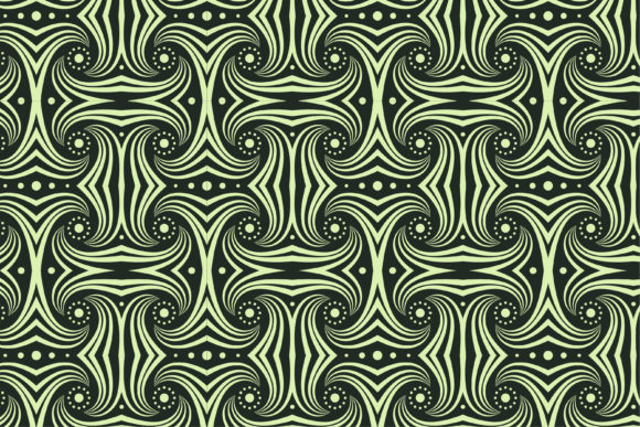 Green Curve Pattern Seamless Graphics