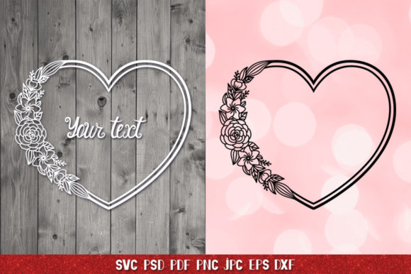 Heart Flower SVG for Crafts & Graphics
