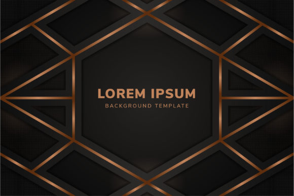 Hexagon Mosaic Black Brown Background: Graphics & Backgrounds