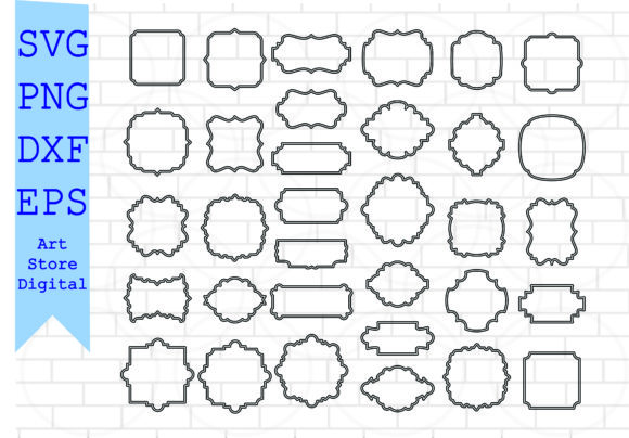 Label Frame Svg: Graphics for Crafts