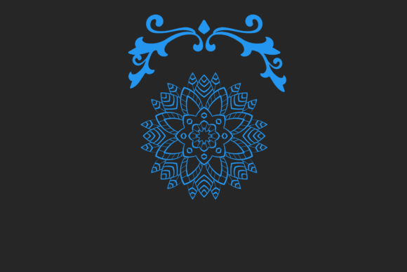 Mandala Blue Tattoo Decorative Abstract: A Versatile Graphic Design Asset for Creative Projects