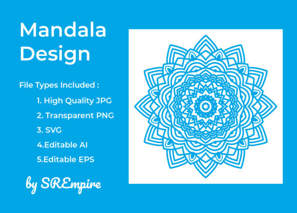 Ornamental Luxury Mandala Symbol Design: Graphics for Crafts and Content