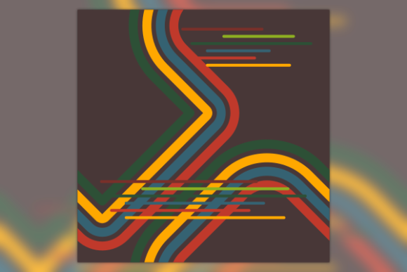 Retro Bent Lines Seamless Pattern Graphics