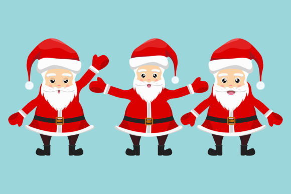 Santa Clause Cartoon Character Vector: Graphics for Holiday Selling