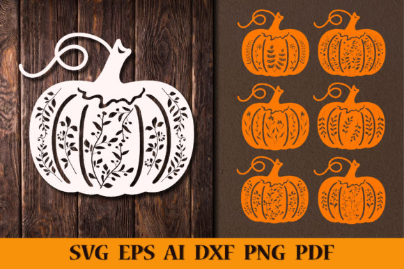Set of Decorative Pumpkins: A Versatile SVG Graphic for Crafts and Branding